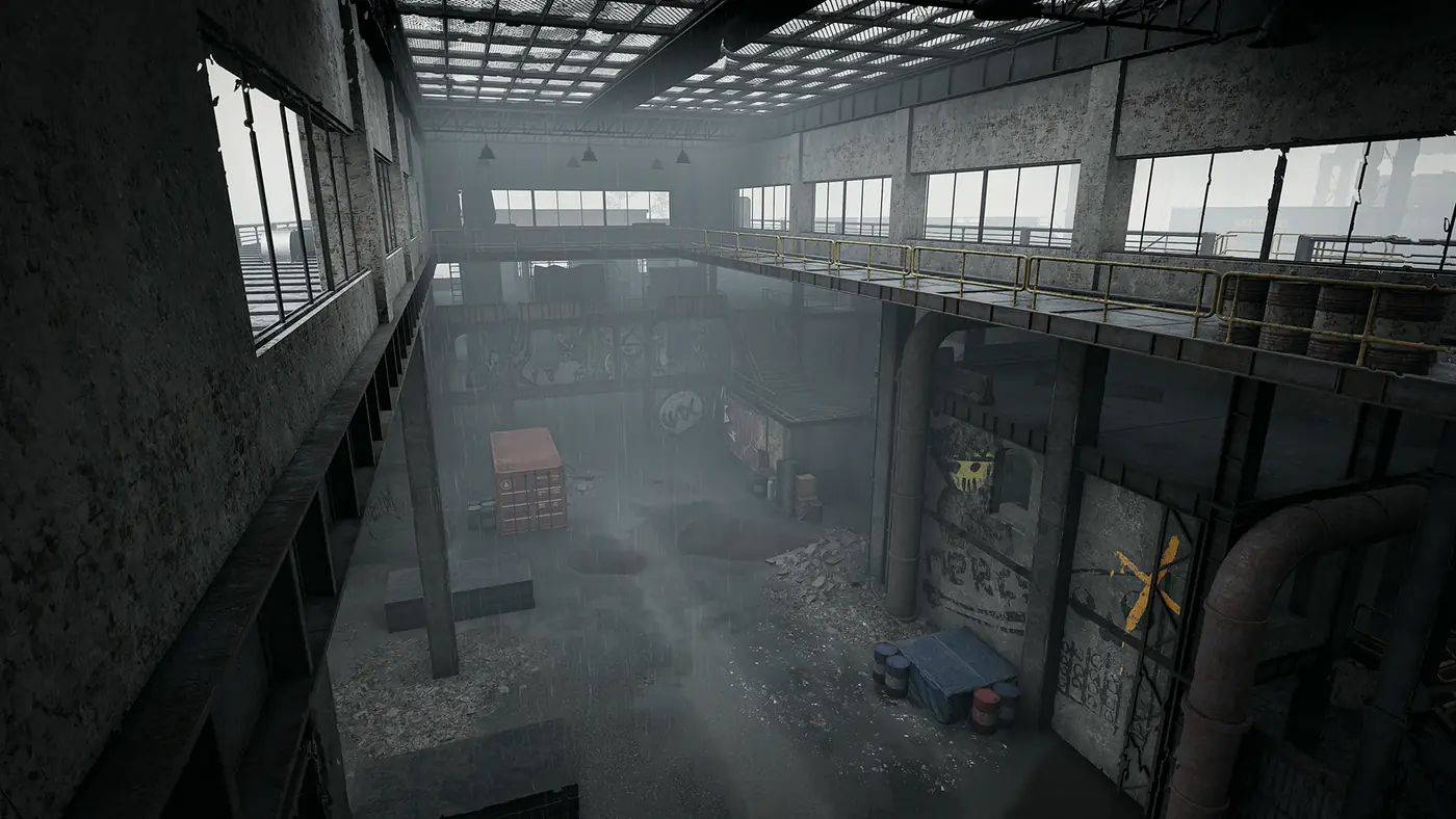 Regen in einer Halle